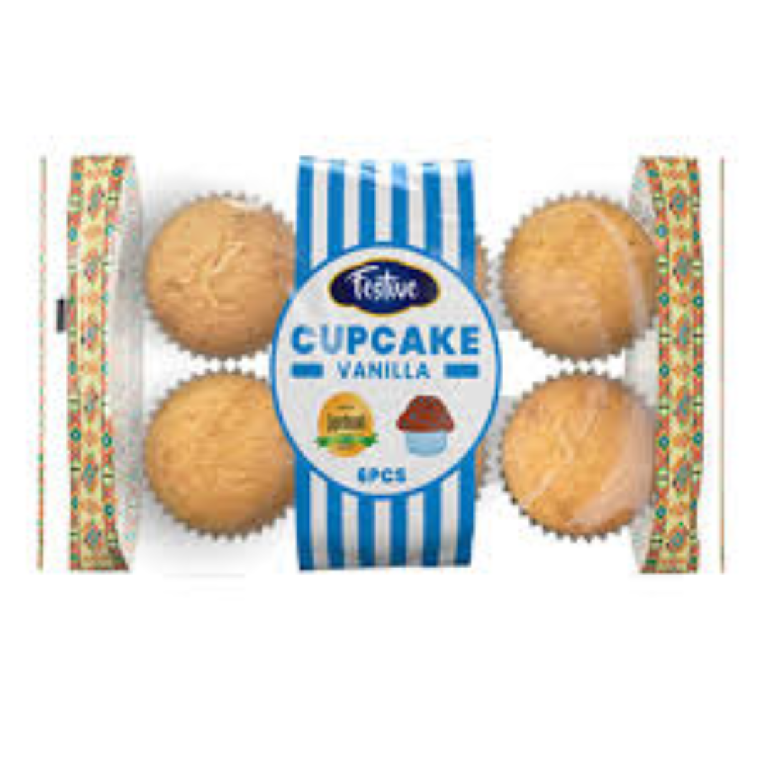 FESTIVE CUPCAKE 6PC VANILLA 250G